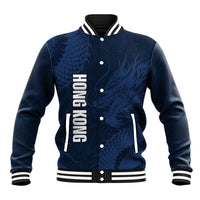 Custom Hong Kong Rugby 2026 Baseball Jacket Go Dragon Blue Version