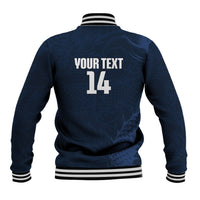 Custom Hong Kong Rugby 2026 Baseball Jacket Go Dragon Blue Version