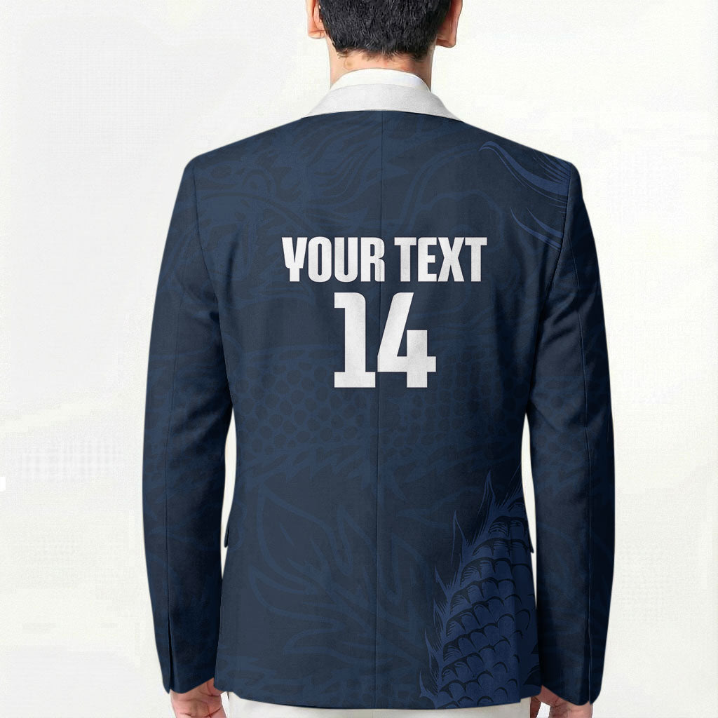 Custom Hong Kong Rugby 2026 Blazer Go Dragon Blue Version