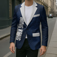 Custom Hong Kong Rugby 2026 Blazer Go Dragon Blue Version