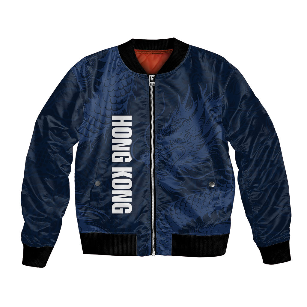 Custom Hong Kong Rugby 2026 Bomber Jacket Go Dragon Blue Version