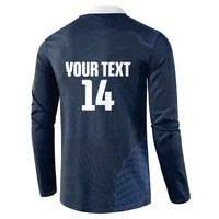 Custom Hong Kong Rugby 2026 Button Sweatshirt Go Dragon Blue Version