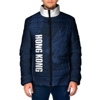 Custom Hong Kong Rugby 2026 Padded Jacket Go Dragon Blue Version