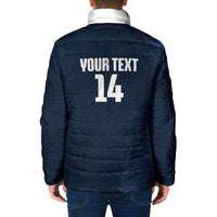 Custom Hong Kong Rugby 2026 Padded Jacket Go Dragon Blue Version