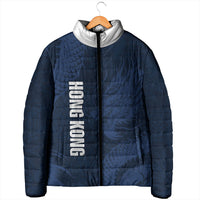 Custom Hong Kong Rugby 2026 Padded Jacket Go Dragon Blue Version