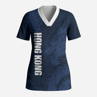 Custom Hong Kong Rugby 2026 Scrub Top Go Dragon Blue Version