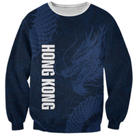 Custom Hong Kong Rugby 2026 Sweatshirt Go Dragon Blue Version