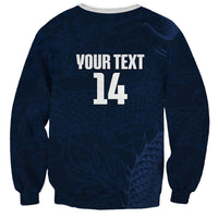 Custom Hong Kong Rugby 2026 Sweatshirt Go Dragon Blue Version