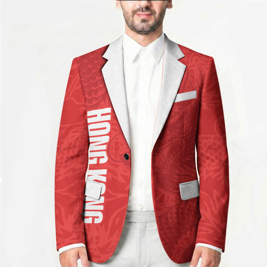 Custom Hong Kong Rugby 2026 Blazer Go Dragon Red Version
