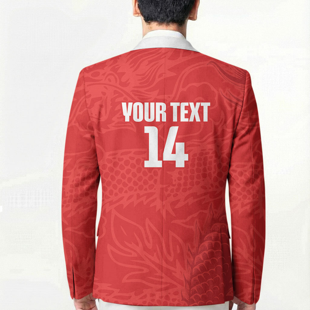 Custom Hong Kong Rugby 2026 Blazer Go Dragon Red Version