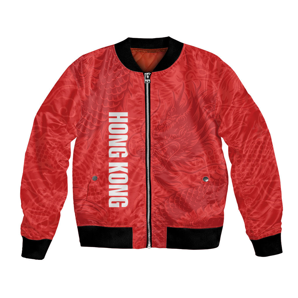 Custom Hong Kong Rugby 2026 Bomber Jacket Go Dragon Red Version