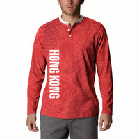 Custom Hong Kong Rugby 2026 Button Sweatshirt Go Dragon Red Version
