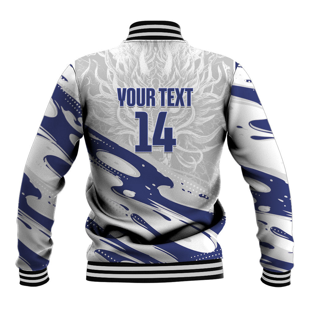 Custom Hong Kong Rugby 2026 Baseball Jacket Go Dragon White Version