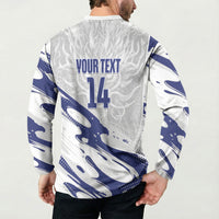 Custom Hong Kong Rugby 2026 Button Sweatshirt Go Dragon White Version