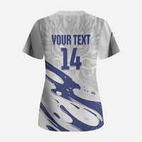 Custom Hong Kong Rugby 2026 Scrub Top Go Dragon White Version