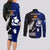 New Zealand and Scotland Rugby Couples Matching Long Sleeve Bodycon Dress and Long Sleeve Button Shirts All Black Maori With Thistle Together - Wonder Print Shop