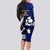 New Zealand and Scotland Rugby Long Sleeve Bodycon Dress All Black Maori With Thistle Together - Wonder Print Shop