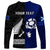 Personalised New Zealand and Scotland Rugby Long Sleeve Shirt All Black Maori With Thistle Together - Wonder Print Shop