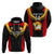 Custom Papua New Guinea Rugby Hoodie Port Moresby Vipers PNG Polynesian Pattern - Wonder Print Shop