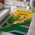 Custom South Africa Rugby Area Rug Springboks Go Champions African Pattern - Wonder Print Shop