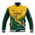 Custom South Africa Rugby Baseball Jacket Springboks Go Champions African Pattern - Wonder Print Shop