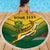 Custom South Africa Rugby Beach Blanket Springboks Go Champions African Pattern - Wonder Print Shop