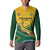 Custom South Africa Rugby Button Sweatshirt Springboks Go Champions African Pattern - Wonder Print Shop