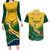 Custom South Africa Rugby Couples Matching Long Sleeve Bodycon Dress and Hawaiian Shirt Springboks Go Champions African Pattern - Wonder Print Shop