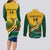 Custom South Africa Rugby Couples Matching Long Sleeve Bodycon Dress and Long Sleeve Button Shirt Springboks Go Champions African Pattern - Wonder Print Shop