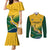 Custom South Africa Rugby Couples Matching Mermaid Dress and Long Sleeve Button Shirt Springboks Go Champions African Pattern