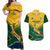 Custom South Africa Rugby Couples Matching Off Shoulder Maxi Dress and Hawaiian Shirt Springboks Go Champions African Pattern - Wonder Print Shop