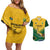 Custom South Africa Rugby Couples Matching Off Shoulder Short Dress and Hawaiian Shirt Springboks Go Champions African Pattern - Wonder Print Shop