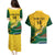 Custom South Africa Rugby Couples Matching Puletasi and Hawaiian Shirt Springboks Go Champions African Pattern - Wonder Print Shop