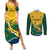 Custom South Africa Rugby Couples Matching Summer Maxi Dress and Long Sleeve Button Shirt Springboks Go Champions African Pattern - Wonder Print Shop