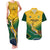 Custom South Africa Rugby Couples Matching Tank Maxi Dress and Hawaiian Shirt Springboks Go Champions African Pattern - Wonder Print Shop