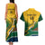 Custom South Africa Rugby Couples Matching Tank Maxi Dress and Hawaiian Shirt Springboks Go Champions African Pattern - Wonder Print Shop