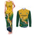 Custom South Africa Rugby Couples Matching Tank Maxi Dress and Long Sleeve Button Shirt Springboks Go Champions African Pattern - Wonder Print Shop