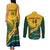 Custom South Africa Rugby Couples Matching Tank Maxi Dress and Long Sleeve Button Shirt Springboks Go Champions African Pattern - Wonder Print Shop