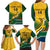 Custom South Africa Rugby Family Matching Long Sleeve Bodycon Dress and Hawaiian Shirt Springboks Go Champions African Pattern - Wonder Print Shop