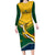 Custom South Africa Rugby Family Matching Long Sleeve Bodycon Dress and Hawaiian Shirt Springboks Go Champions African Pattern - Wonder Print Shop