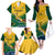 Custom South Africa Rugby Family Matching Off The Shoulder Long Sleeve Dress and Hawaiian Shirt Springboks Go Champions African Pattern - Wonder Print Shop