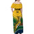 Custom South Africa Rugby Family Matching Off Shoulder Maxi Dress and Hawaiian Shirt Springboks Go Champions African Pattern - Wonder Print Shop