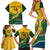 Custom South Africa Rugby Family Matching Short Sleeve Bodycon Dress and Hawaiian Shirt Springboks Go Champions African Pattern - Wonder Print Shop