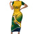 Custom South Africa Rugby Family Matching Short Sleeve Bodycon Dress and Hawaiian Shirt Springboks Go Champions African Pattern - Wonder Print Shop