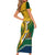 Custom South Africa Rugby Family Matching Short Sleeve Bodycon Dress and Hawaiian Shirt Springboks Go Champions African Pattern - Wonder Print Shop