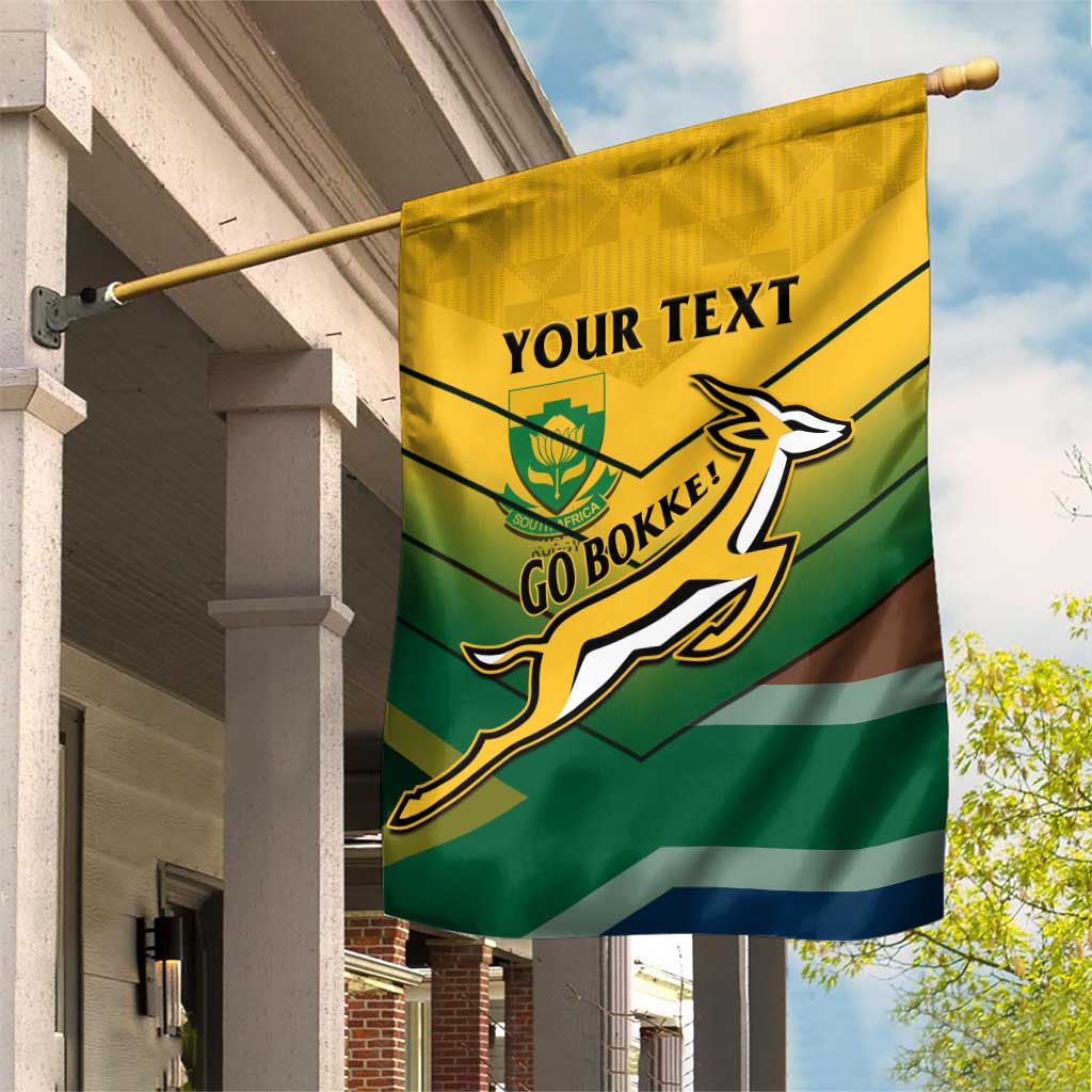 Custom South Africa Rugby Garden Flag Springboks Go Champions African Pattern - Wonder Print Shop