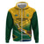 Custom South Africa Rugby Hoodie Springboks Go Champions African Pattern