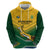 Custom South Africa Rugby Hoodie Springboks Go Champions African Pattern