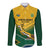 Custom South Africa Rugby Long Sleeve Button Shirt Springboks Go Champions African Pattern - Wonder Print Shop