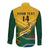 Custom South Africa Rugby Long Sleeve Button Shirt Springboks Go Champions African Pattern - Wonder Print Shop